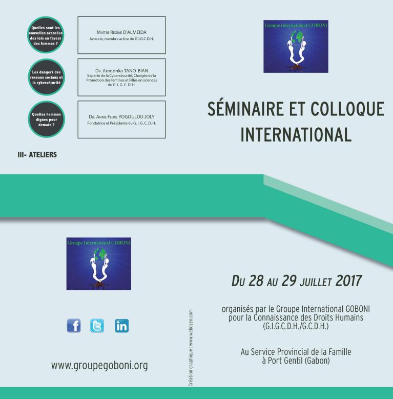 Conférence Groupe Internation GOBONI pour la connaissance des droits humains