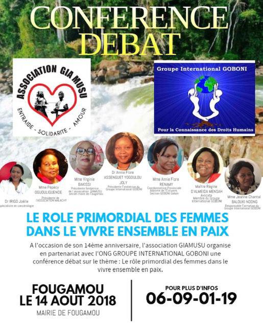 Conférence Groupe Internation GOBONI pour la connaissance des droits humains